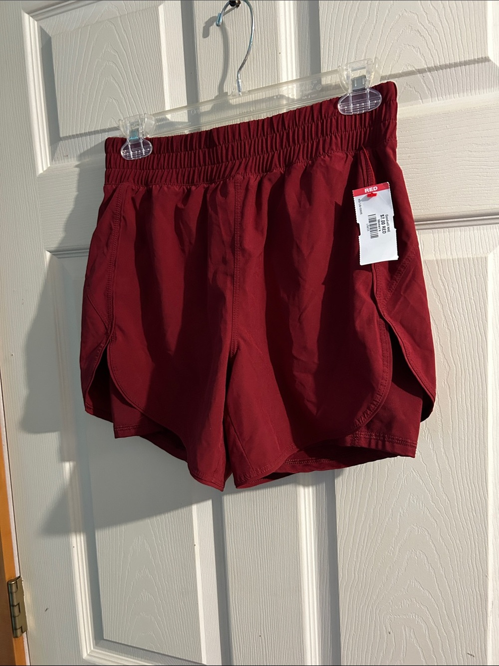 Avia Maroon Athletic Shorts with Elastic Waist